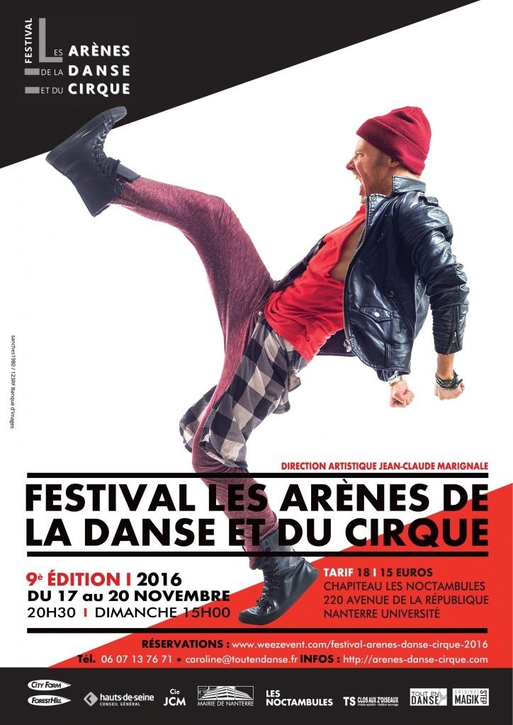 Affiche festival les arènes de la danse et du cirque
