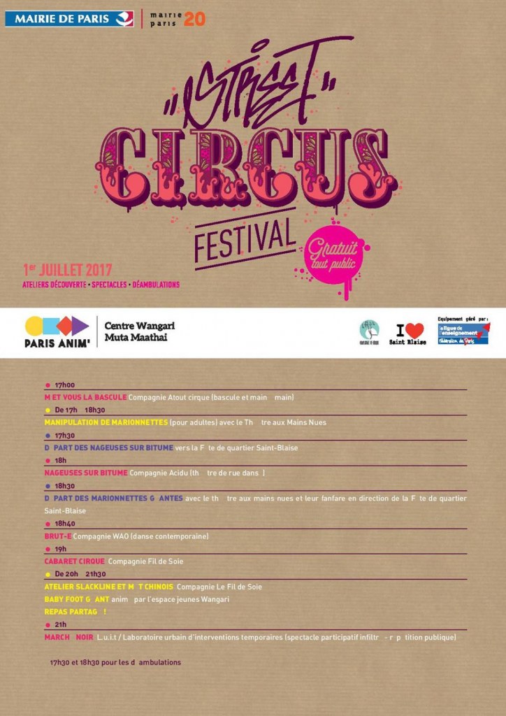 Affiche Street Circus Festival